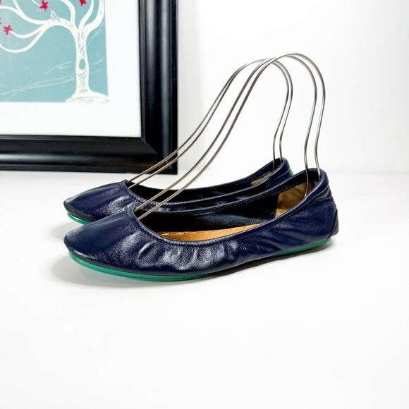 Tieks by Gavrieli Women's Navy Blue Leather Ballet Flats Size 8 - Picture 3 of 7